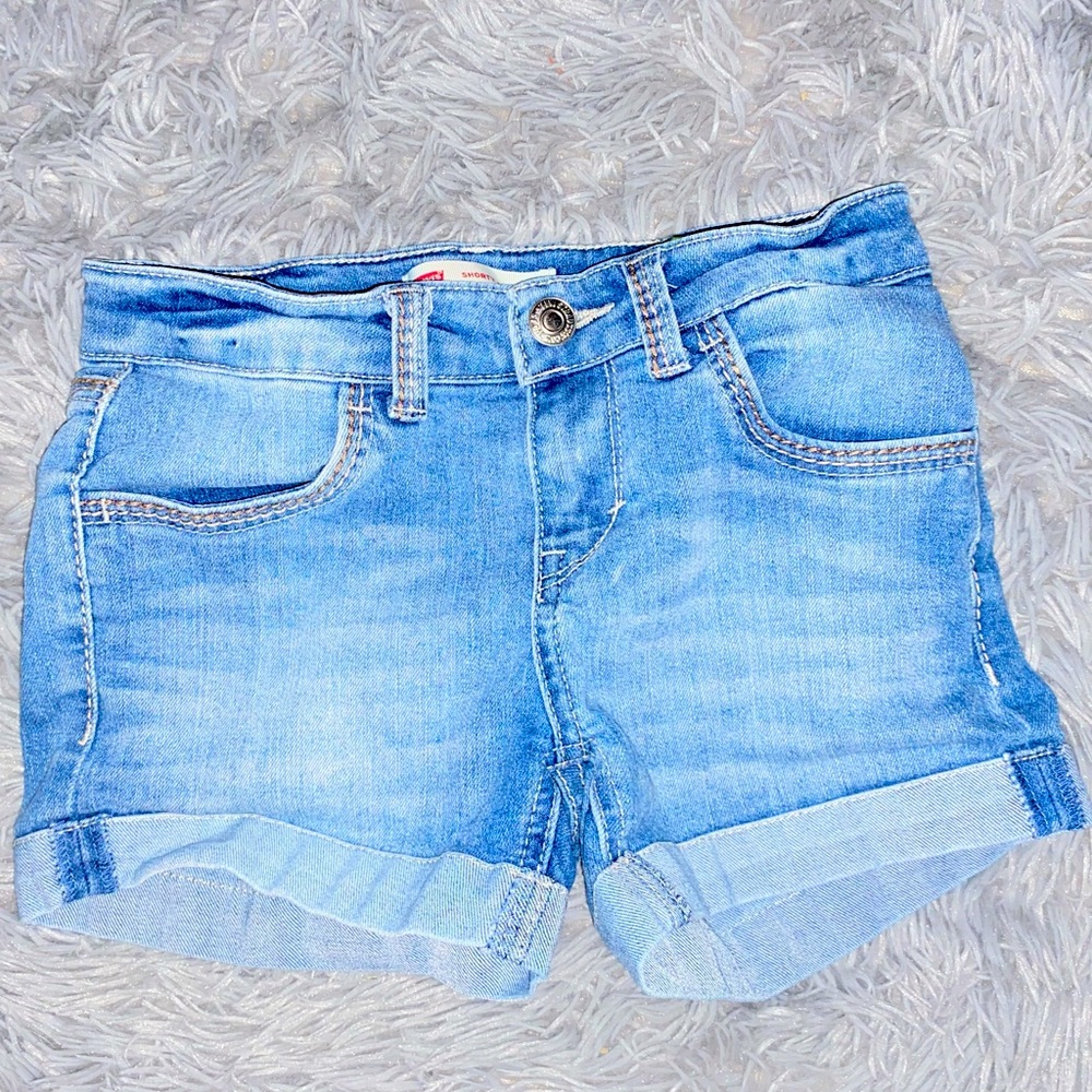 LEVIS SHORTY SHORT JEAN SHORTS!!